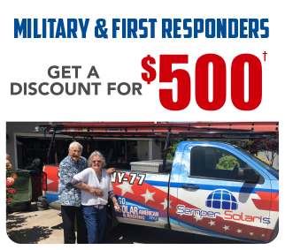 $500 off for military, first responders, solar discounts